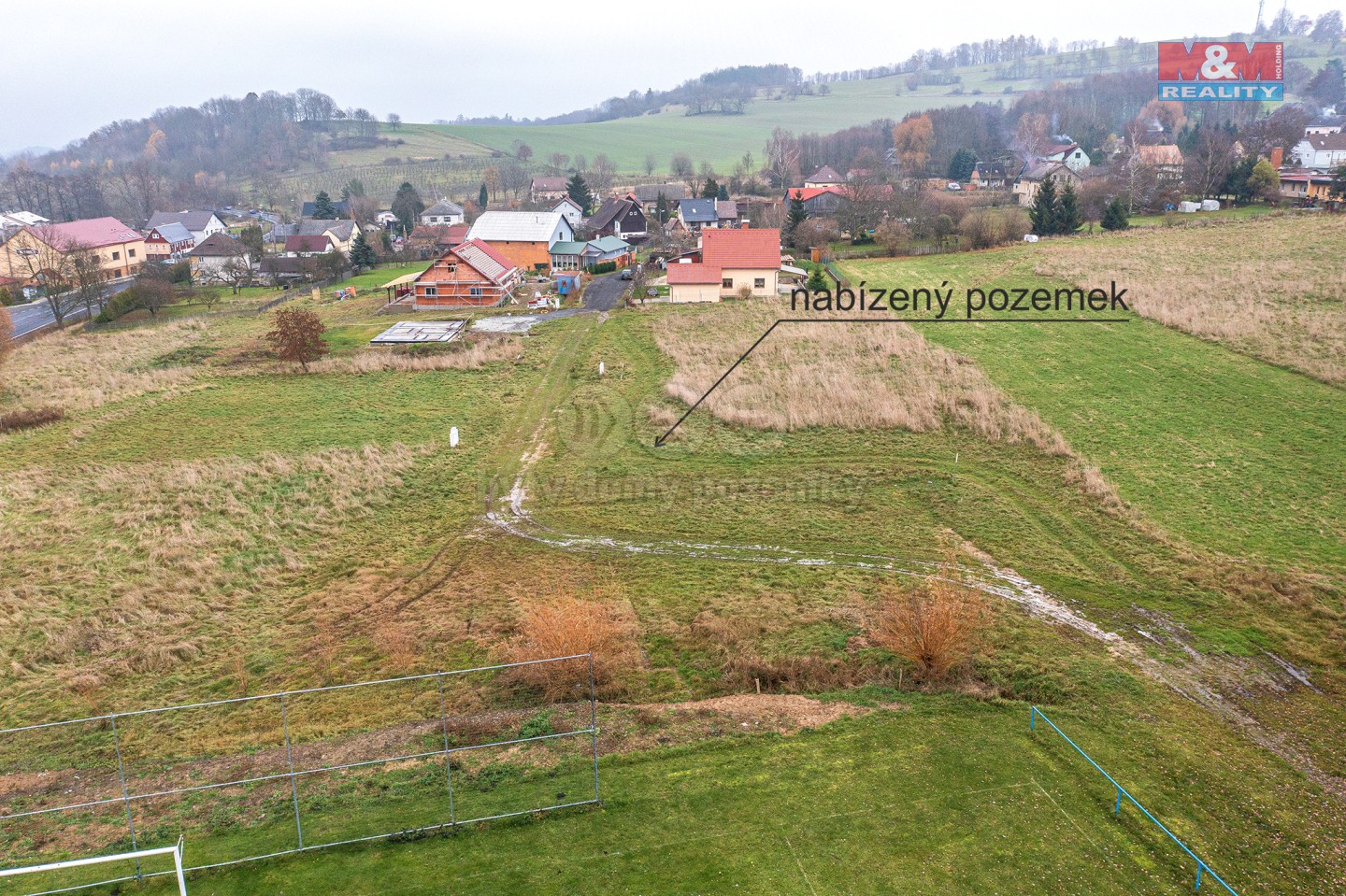 Pohled na pozemek