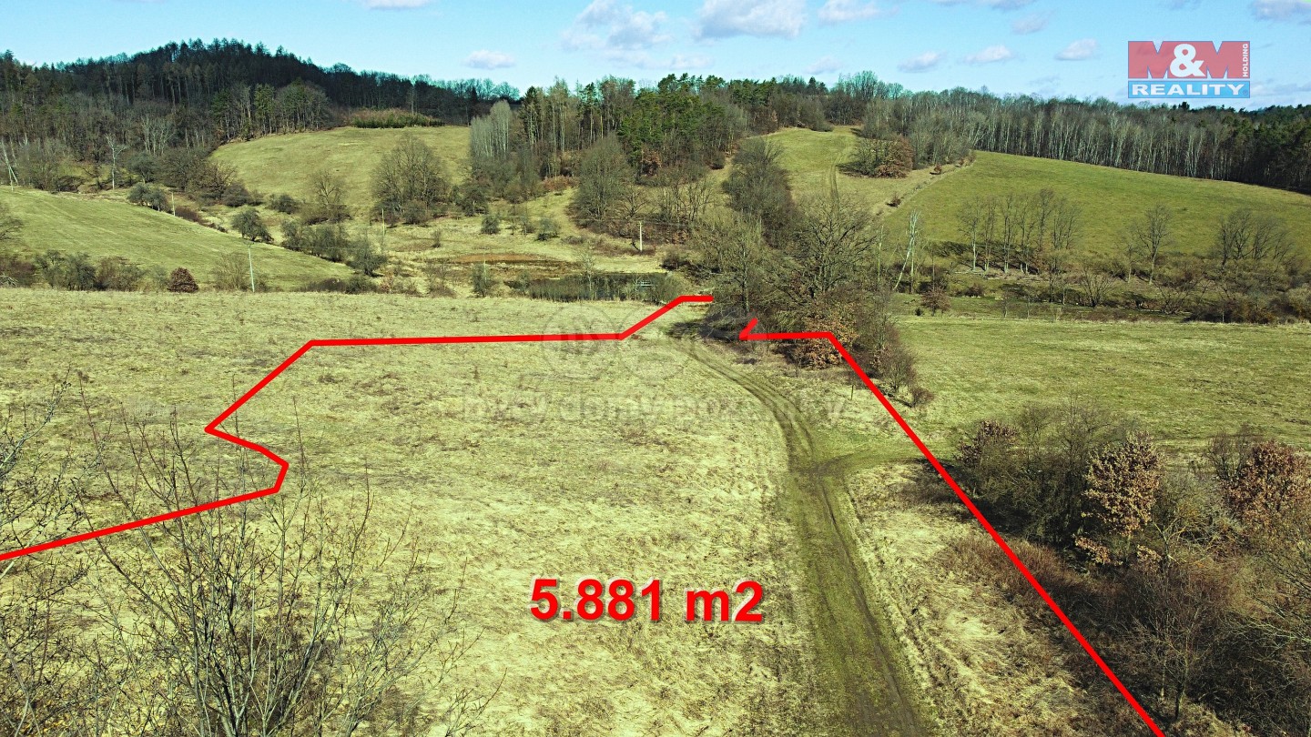 Prodej louky v MiroĹˇovicĂ­ch, 5881 m2