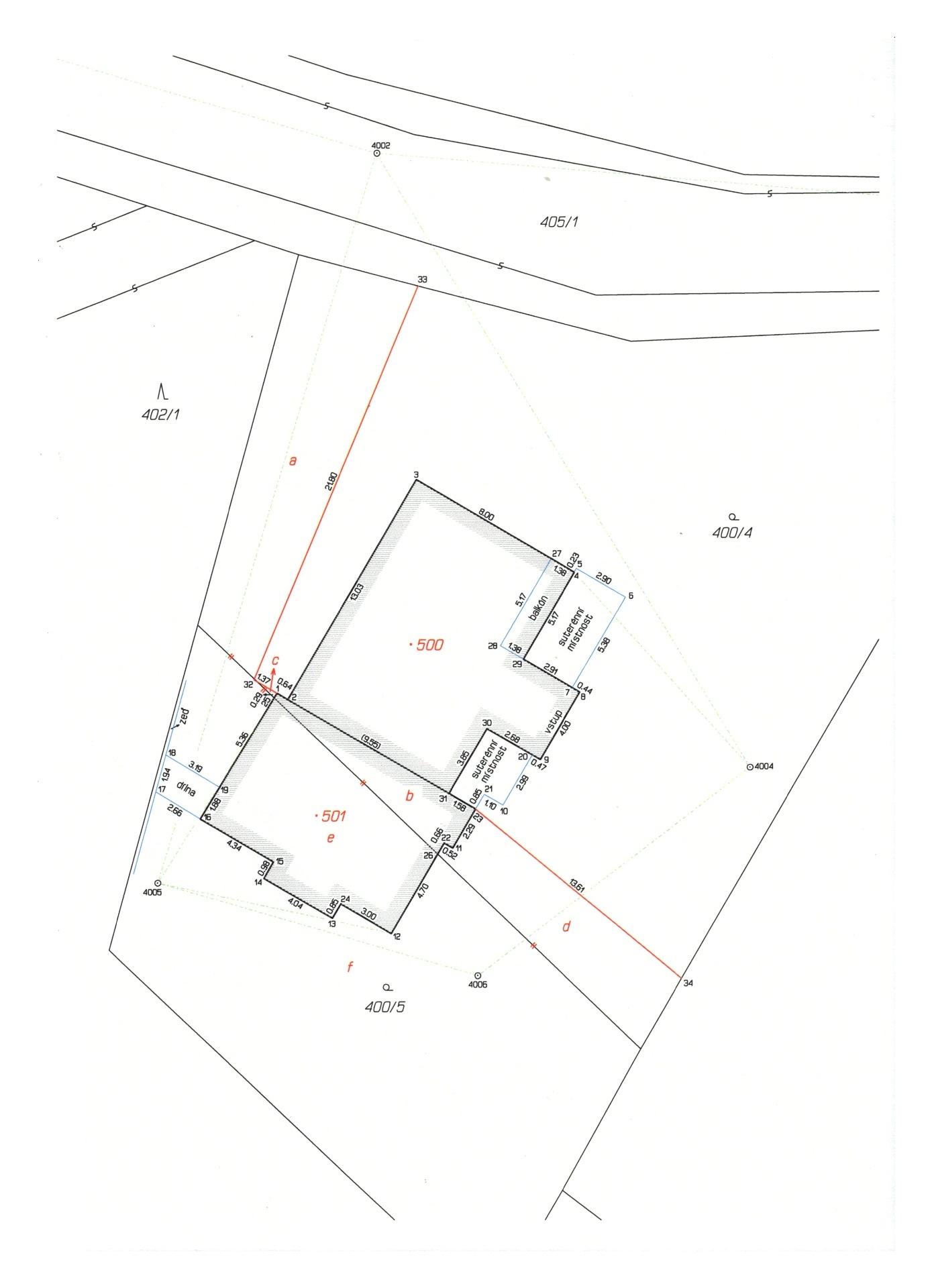 Geometrický plán - návrh - lepší kopie pro nabídku