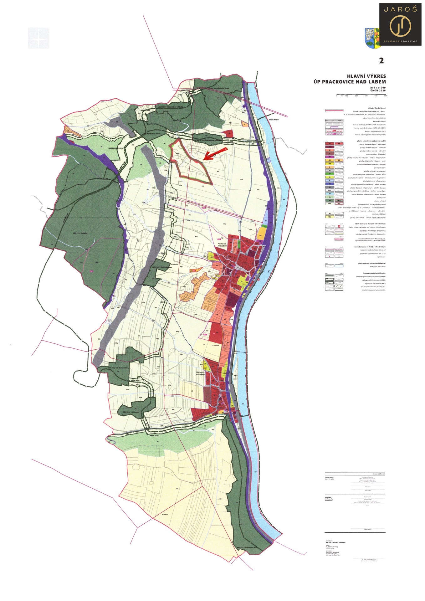 zemní plán Prackovice s vyznačením pozemků20240604