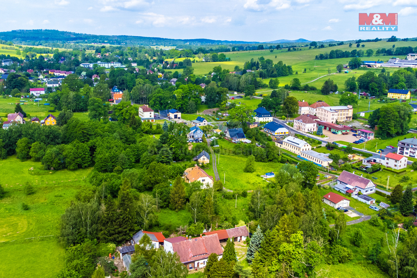 pohled na pozemek