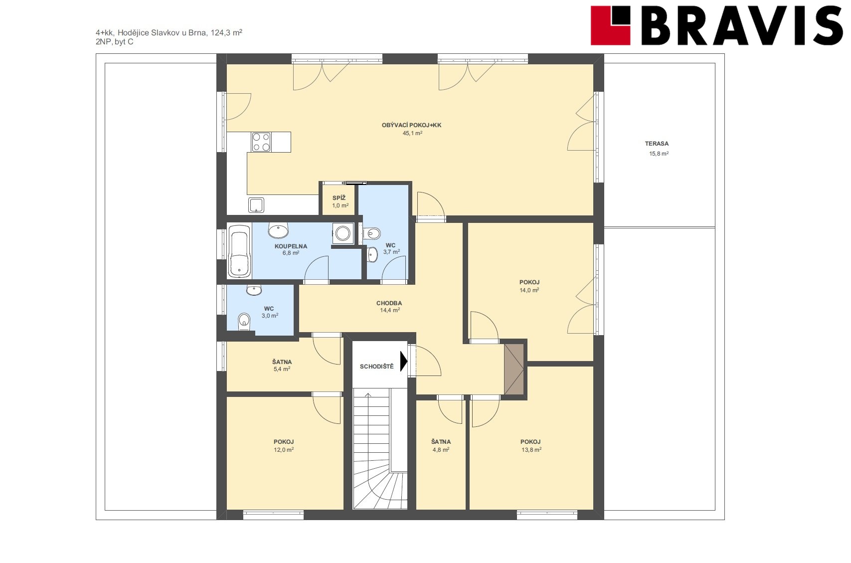 4+kk Hodějice 124,3m2 byt C