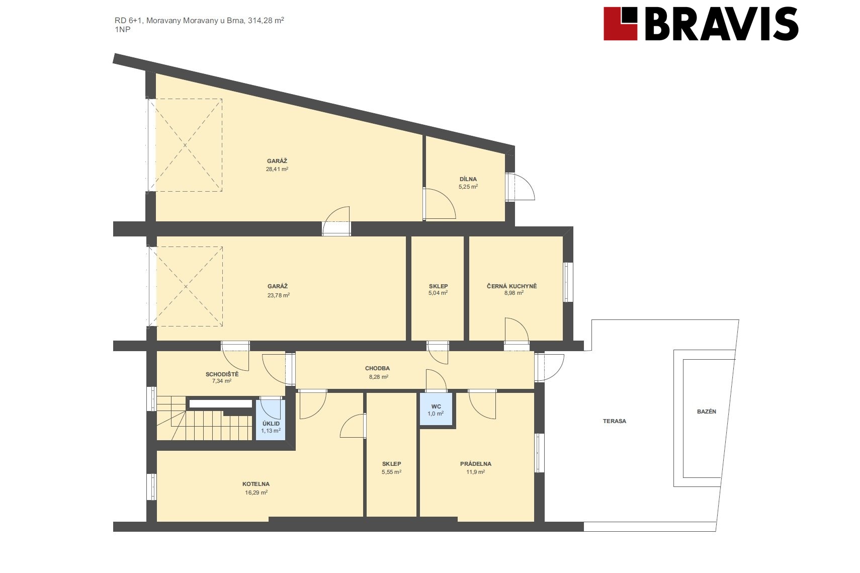RD 6+1 Moravany 314,28m2 1NP