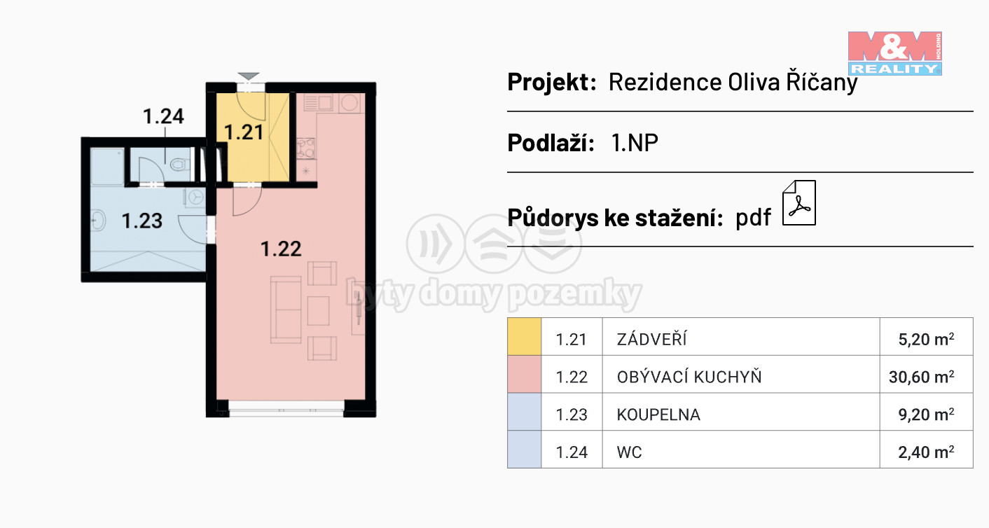 Prodej bytu 1+kk, 47 mÂ˛, Ĺ?Ă­ÄŤany, ul. VerdunskĂˇ