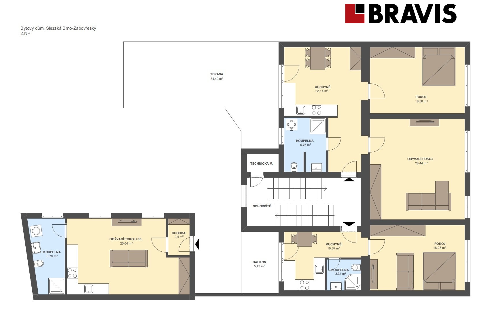 Bytový dům Slezská 211,58m2 2NP