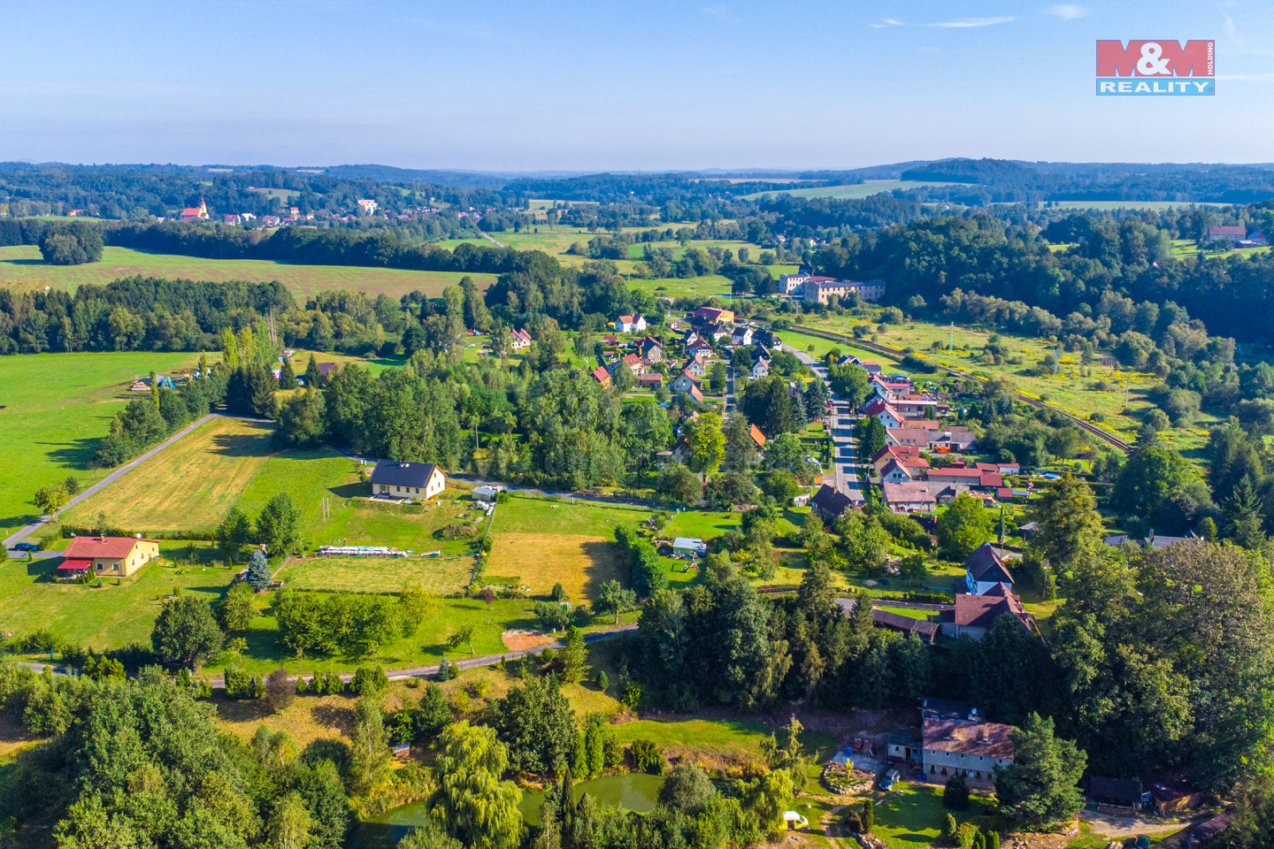 pohled na pozemek