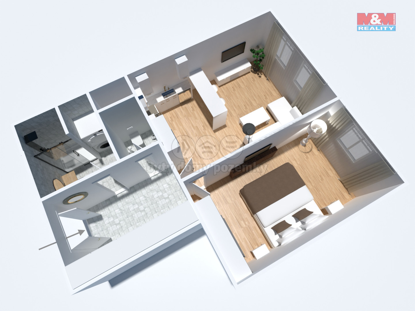 883736 - PronĂˇjem bytu 2+kk, 56 mÂ˛, Praha, ul. NĂˇprstkova