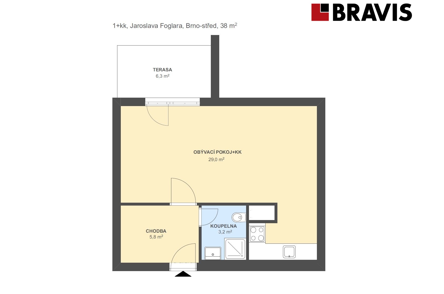 1+kk Jaroslava Foglara 38m2