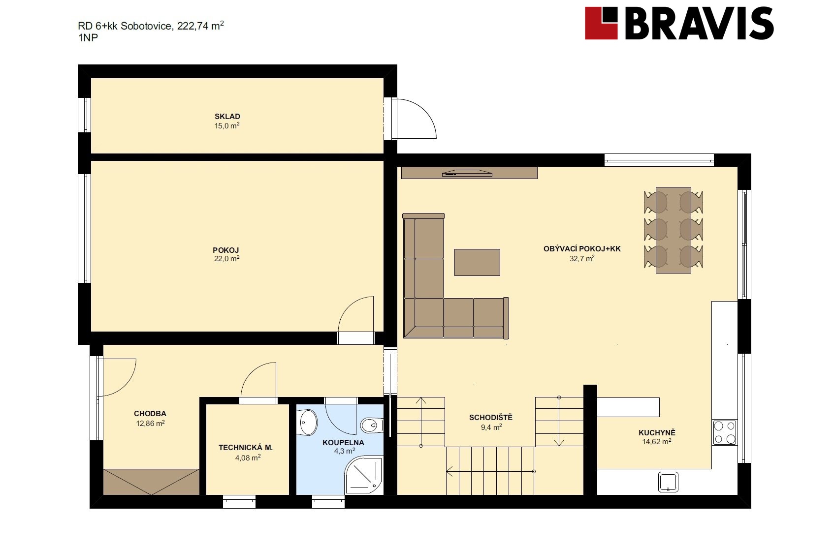 RD 6+kk Sobotovice 222,74m2 1NP