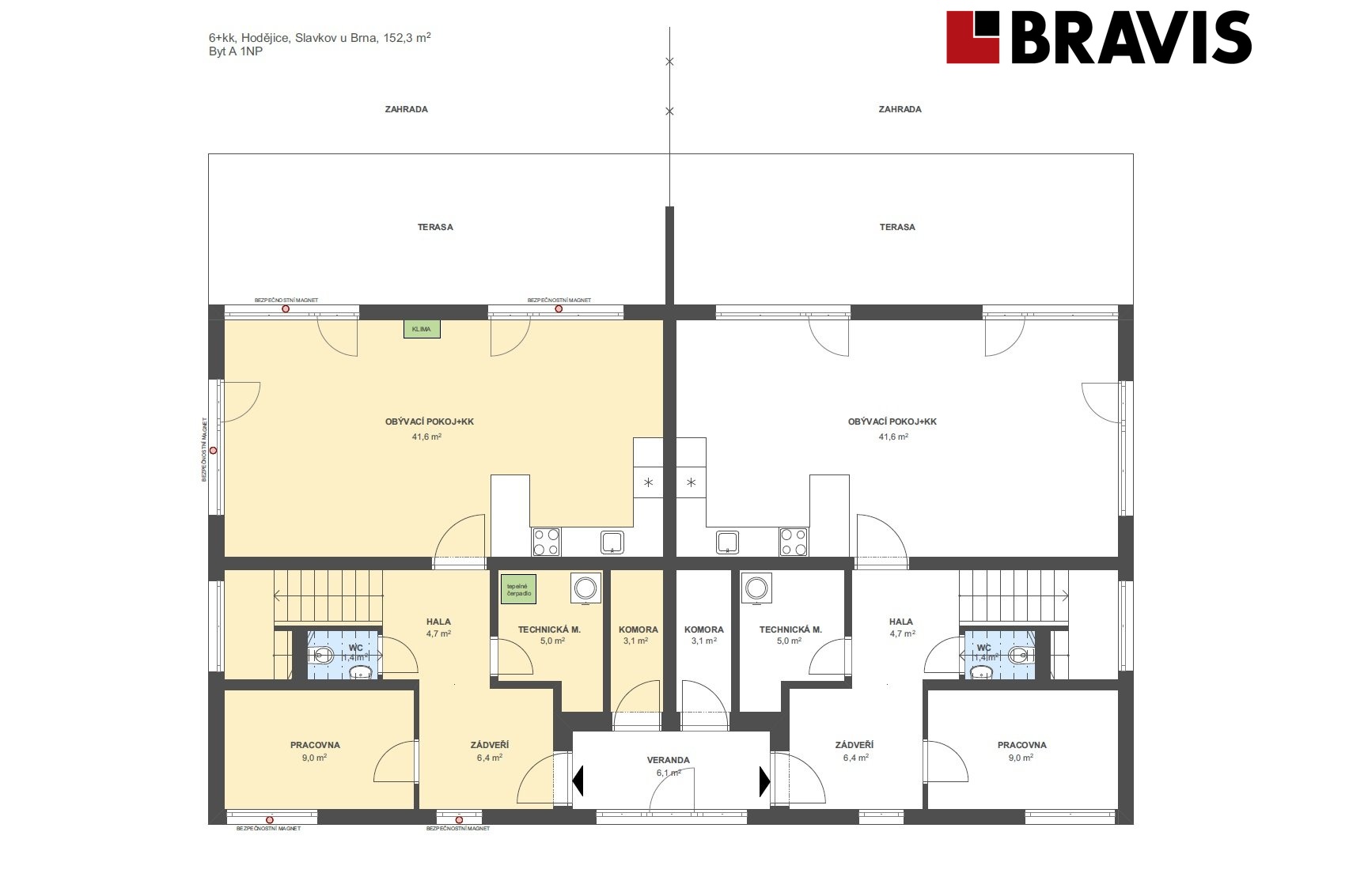 6+kk Hodějice 152,3m2 byt A 1NP