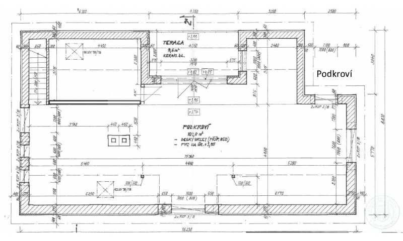 půdorys podkroví