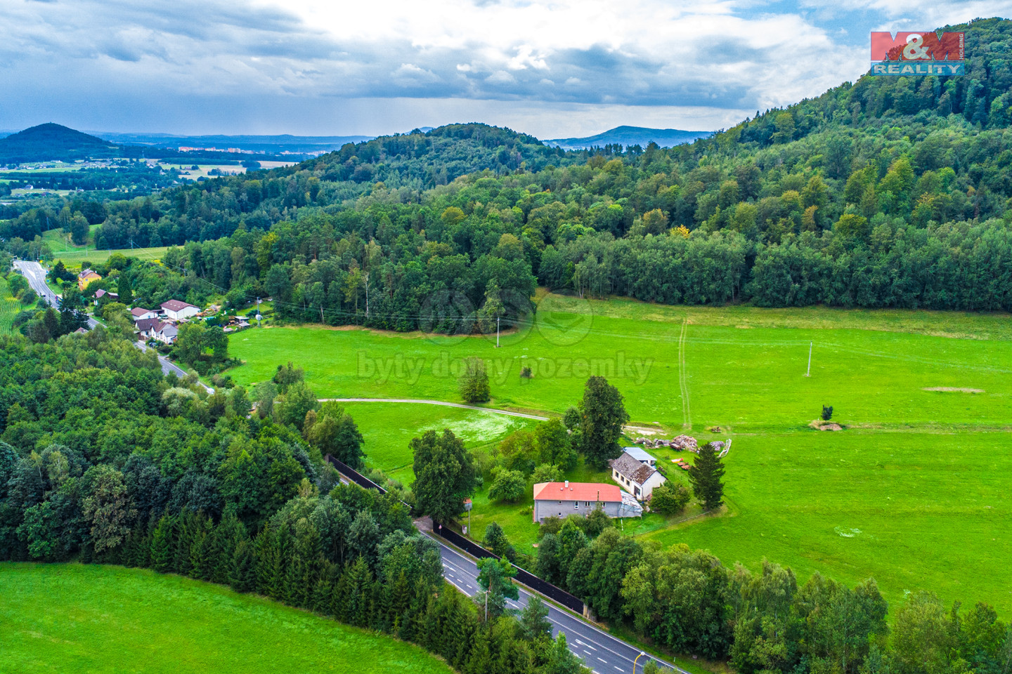 pohled na pozemky 