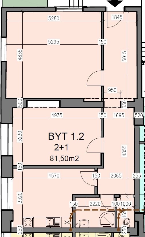 byt 1.2 2+1 81,5 m2