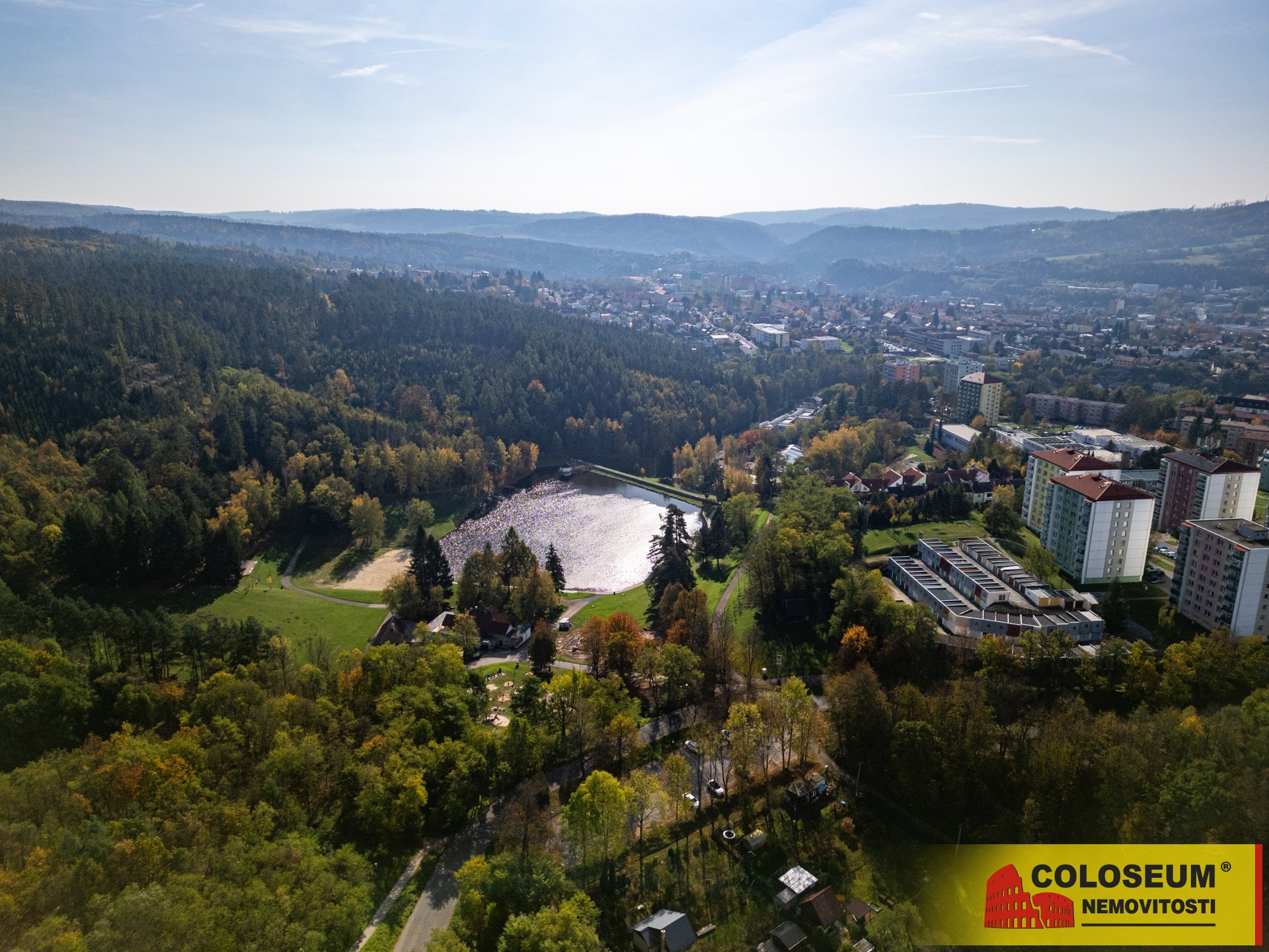 Pohled na okolí z dronu– Blansko, prodej bytu