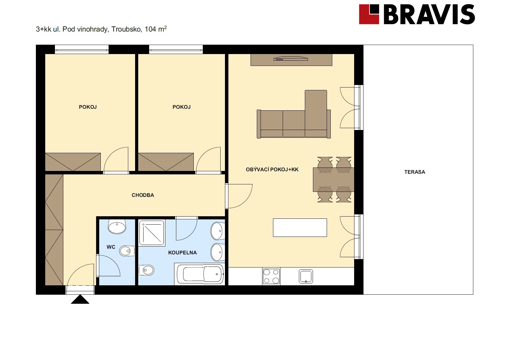 3+kk Troubsko Pod Vinohrady 104m2