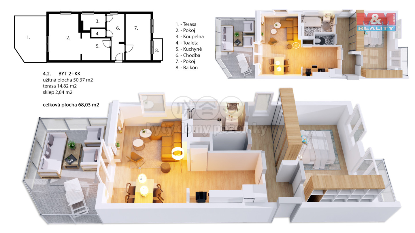 3D pĹŻdorys 2+kk (4.2.)