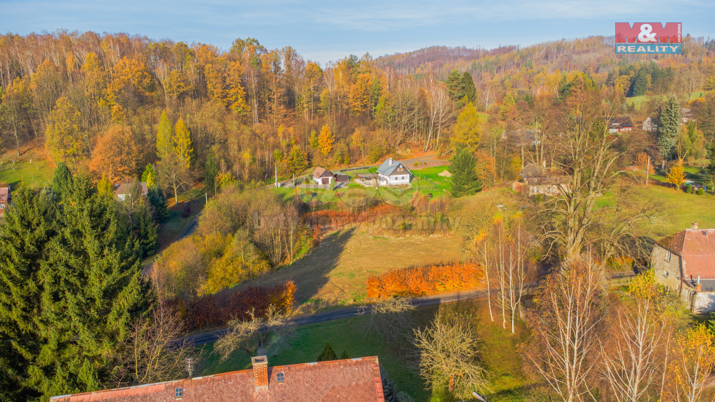 pohled na pozemek