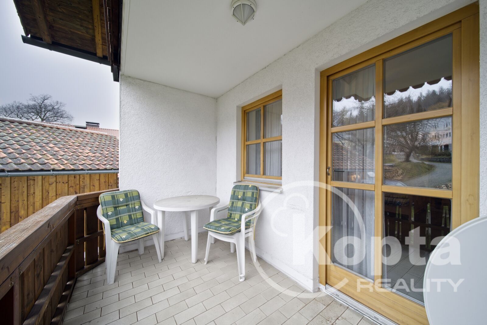 Apartman Bavorská Ruda, lodžie s výhledem