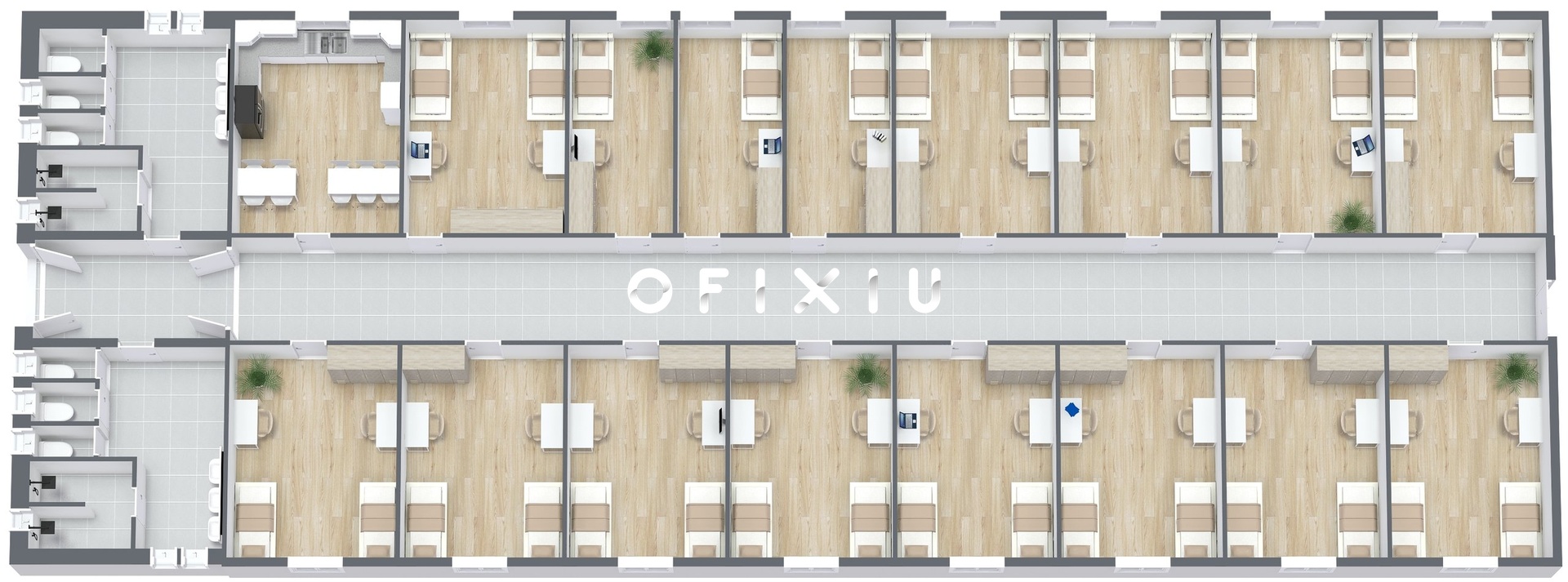 UBYTOVNA - 1. Floor - 3ffD Floor Plan (1)