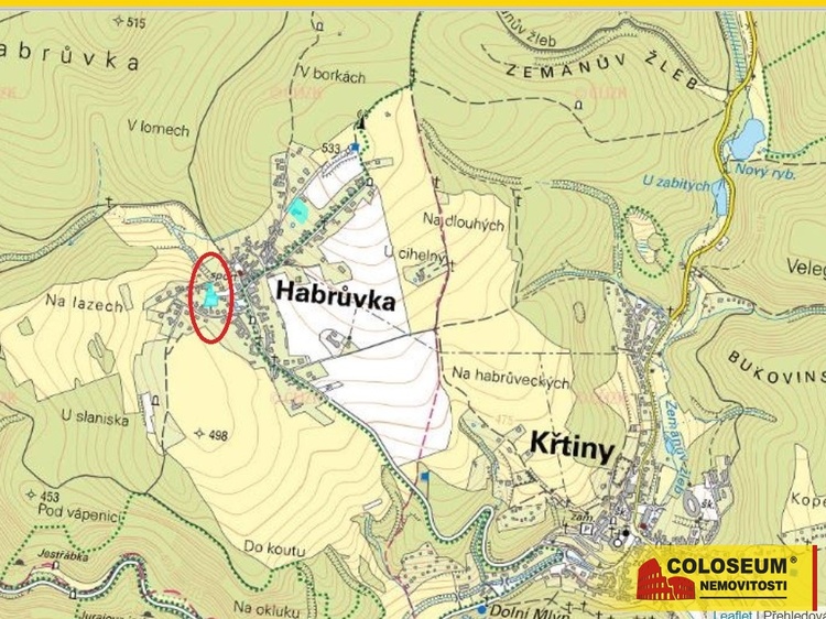 Habrůvka – prodej stavebního pozemku pro bydlení - 2188 m2 