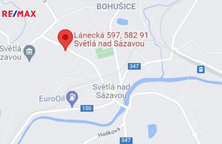 umístění objektu  ve Světlé nad Sázavou