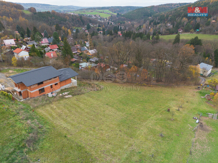 Prodej pozemku k bydlenĂ­, 868 mÂ˛, StĹ™Ă­brnĂˇ Skalice