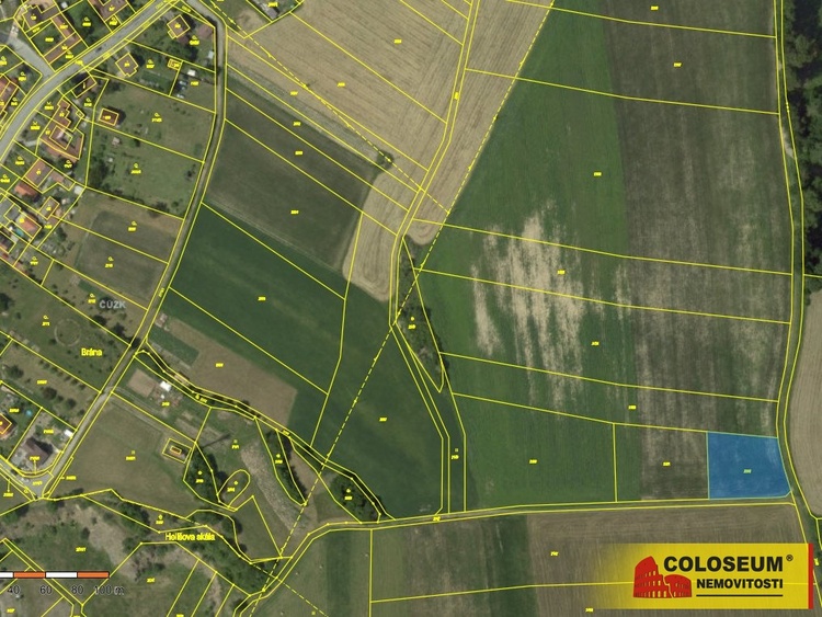 Katastrální mapa - Šošůvka - prodej pozemku – orná půda