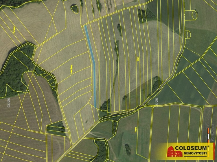 Katastrální mapa - Šošůvka - prodej pozemku – orná půda