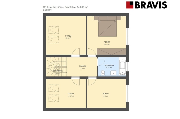 RD 6+kk Nová Ves 149,88m2 podkroví