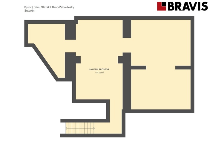 Bytový dům Slezská 67,32m2 Suterén