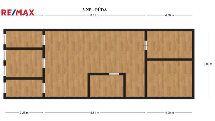 Prodej rodinného domu, Křinice - půdorys 3. nadzemního podlaží