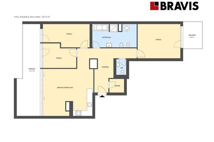 4+kk Kotlářská 107,5m2