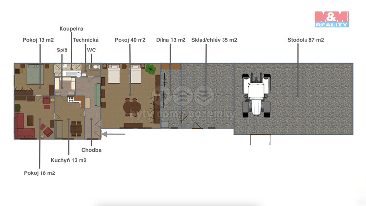 854223 - RodinnĂ˝ dĹŻm, 84 mÂ˛, UhlĂ­Ĺ™skĂ© Janovice, ul. HavlĂ­ÄŤkova