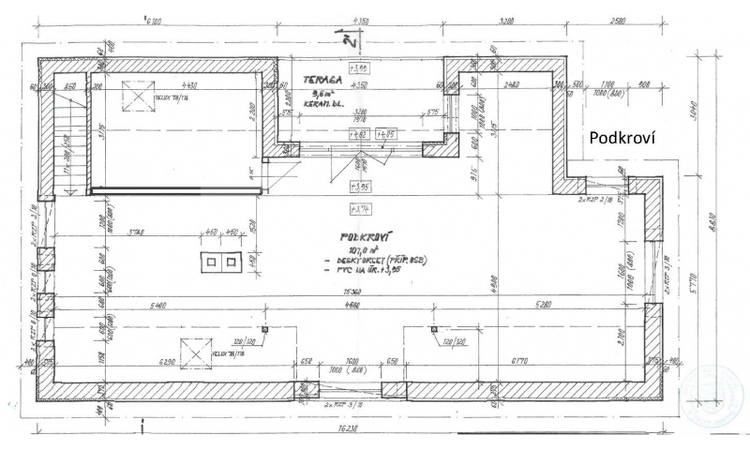 půdorys podkroví