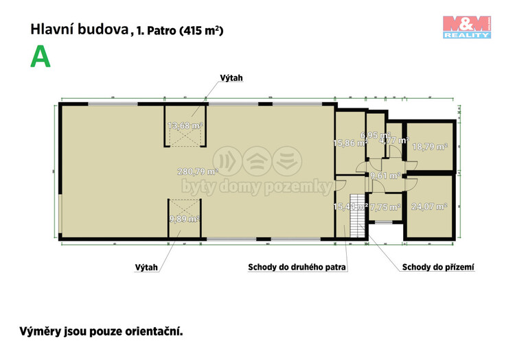 3 HlavnĂ­ budova, 1. patro - 3.6 metru.jpg