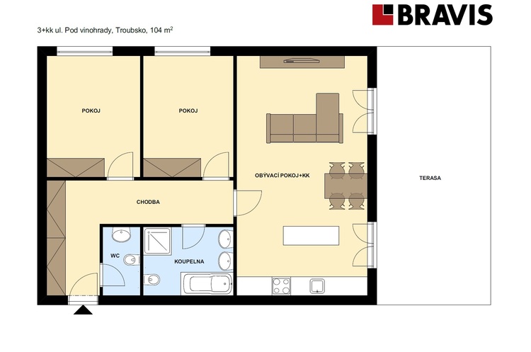 3+kk Troubsko Pod Vinohrady 104m2