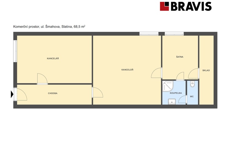 Komerce Šmahova 68,5m2