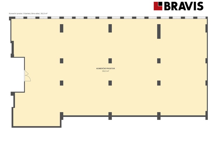 Komerřní prostor Vídeňská 352,5m2