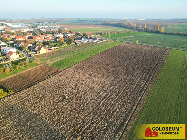 Sivice - prodej pozemku, pohled na oblast Štegle z dronu