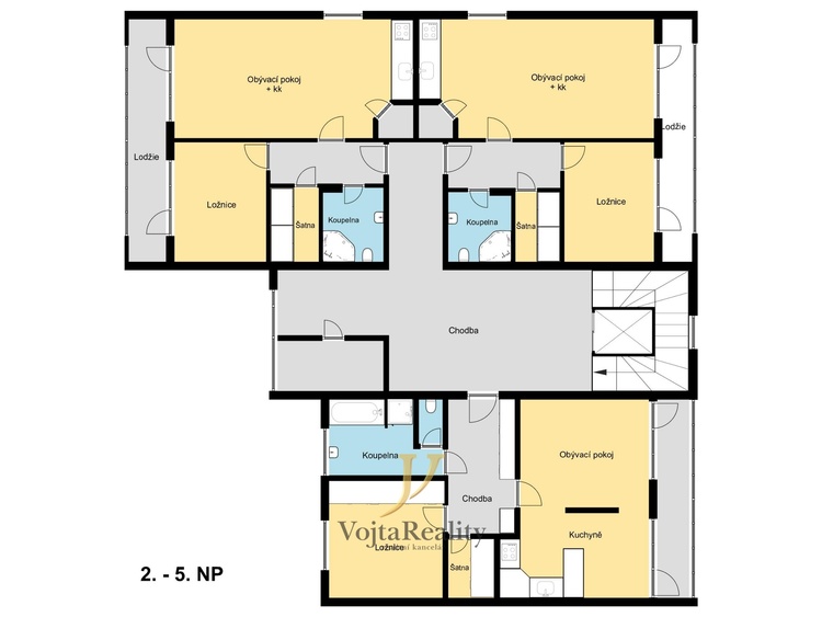 Bytový dům 2. - 5. NP 2D