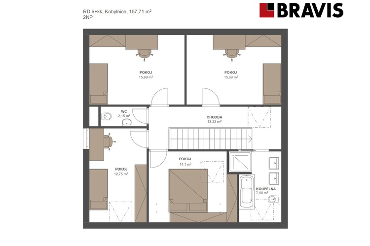 RD 6+kk Kobylnice 157,71m2 2NP zrc