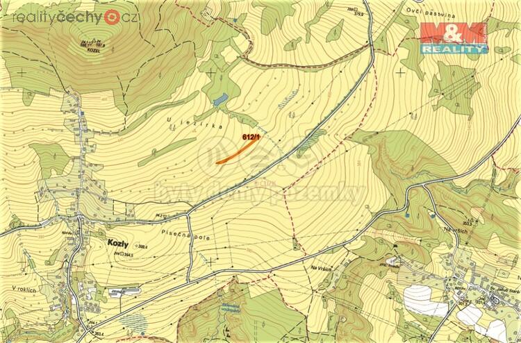 Prodej louky, 1779 m2, Kozly u České Lípy