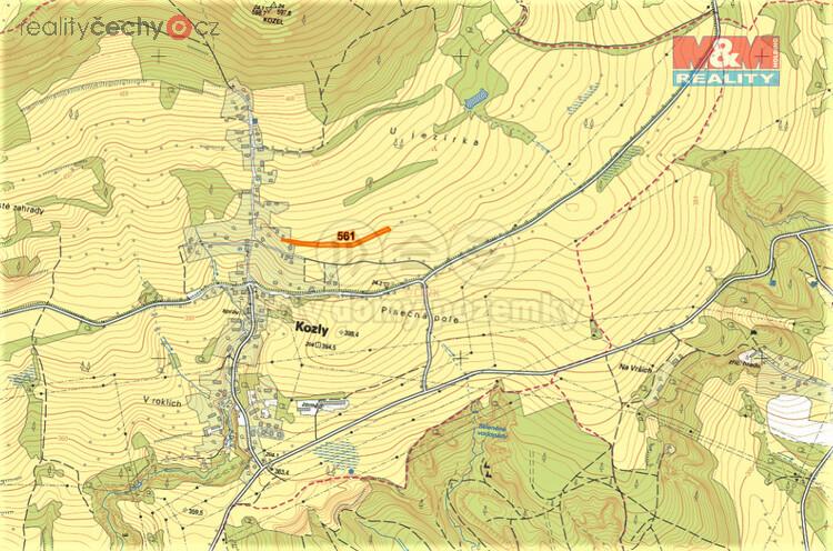 Prodej louky, 3715 m2, Kozly u České Lípy