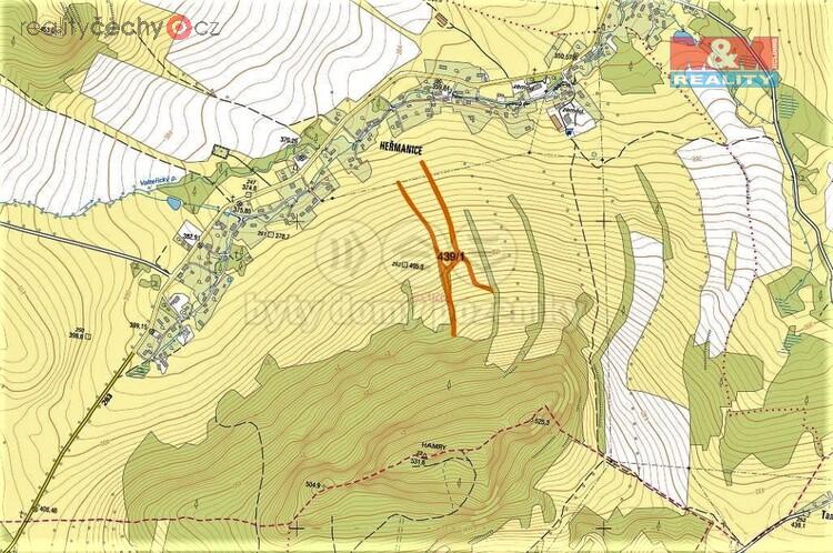 Prodej lesa, 9354 m2, Žandov-Heřmanice u Žandova