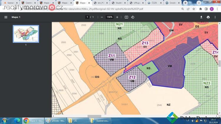 Komerční pozemek o celkové výměře 15.851m2 ve Studénce-Butovice