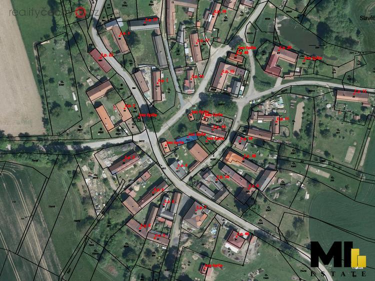 Prodej podílu 3/4 zastavěné plochy 95 m2 v obci Slavětín u Načeradce, okres Benešov