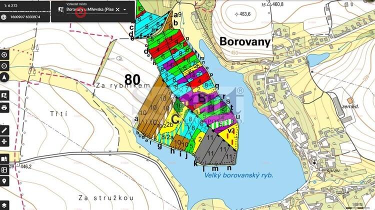 Prodej uceleného souboru lesních pozemků u Borovanského rybníka