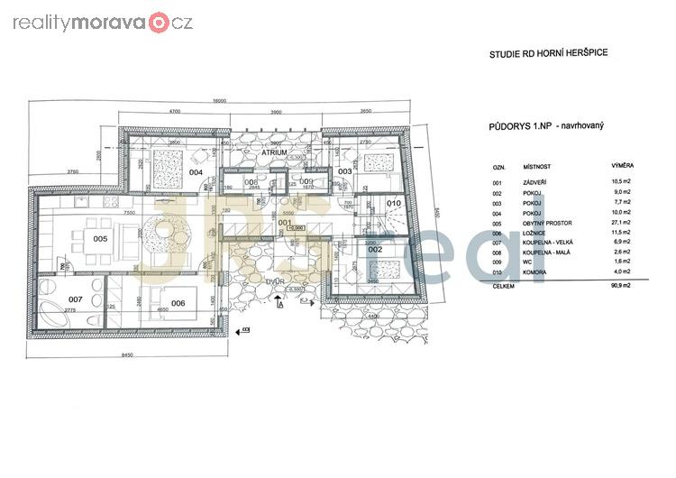 Prodej rodinného domu,  pozemek 165 m2,  Brno - Horní Heršpice