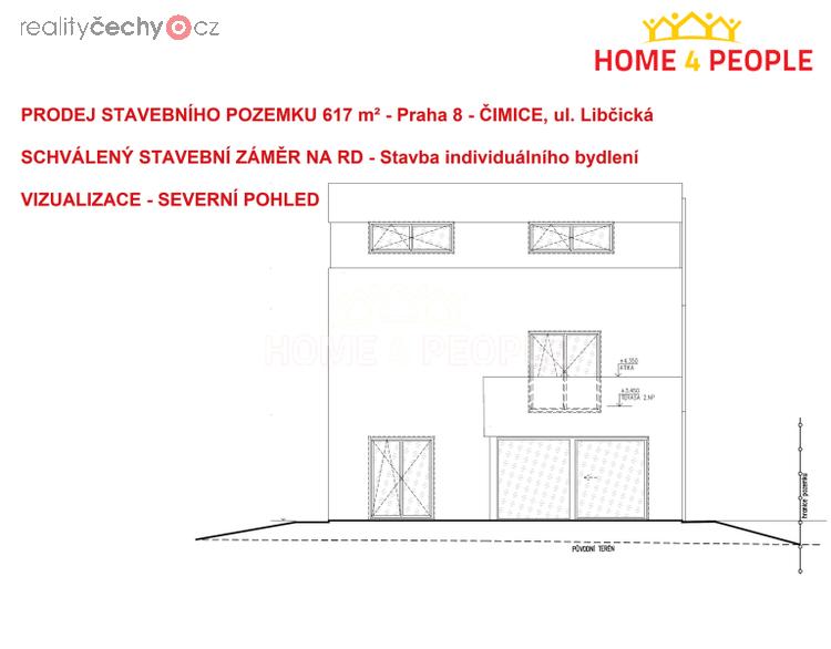 Prodej pozemku, 617 m, Libčická, Praha