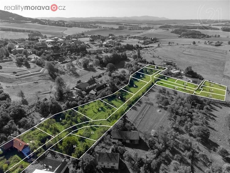 Prodej stavebního pozemku č.1 (1100m2) Starý Jičín - Vlčnov.